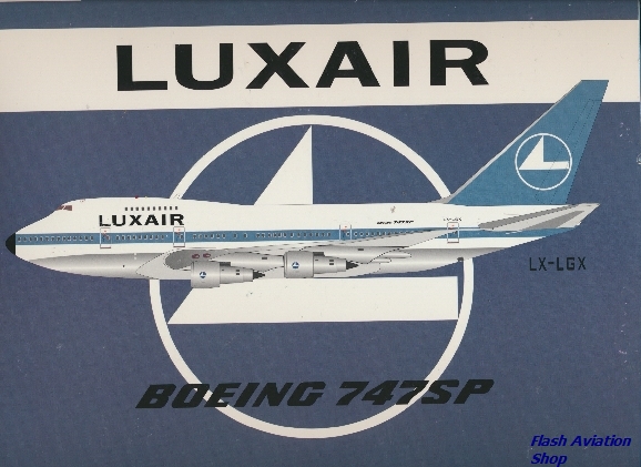 INFLIGHT 200 INFLIGHT 2 Luxair Boeing 747SP LX-LGX polished with stand